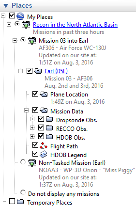 Google Earth Example Menu